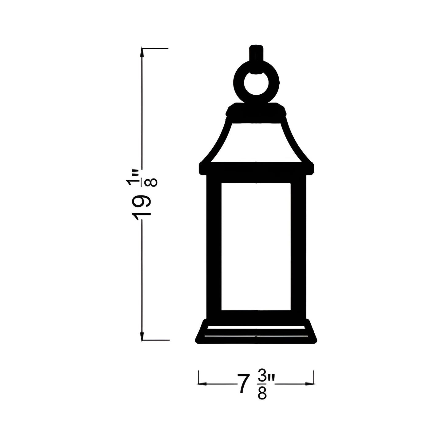 Shepherd Outdoor Wall Light - line drawing.