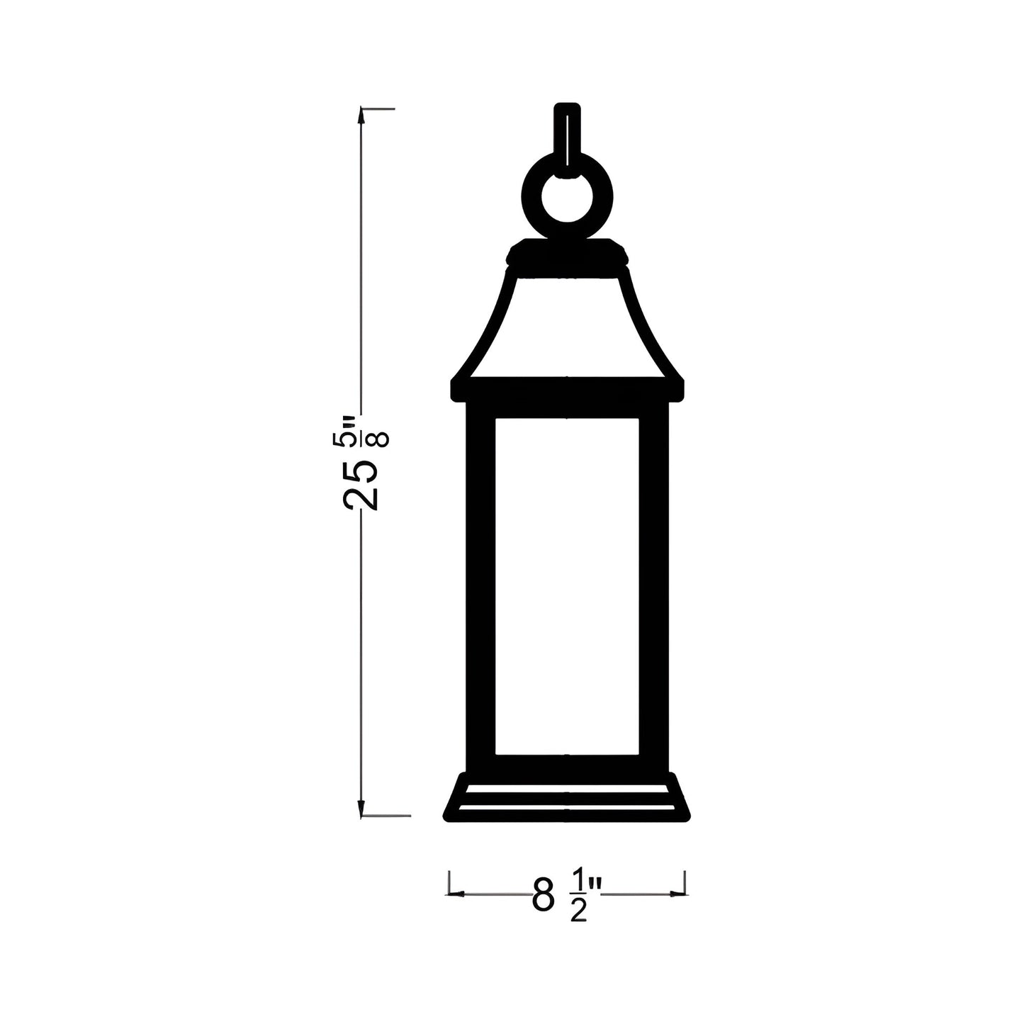 Shepherd Outdoor Wall Light - line drawing.