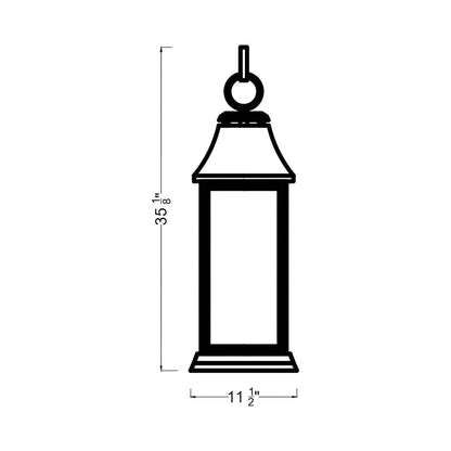 Shepherd Outdoor Wall Light - line drawing.