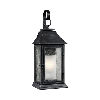 Shepherd Outdoor Wall Light in Dark Weathered Zinc (Large).