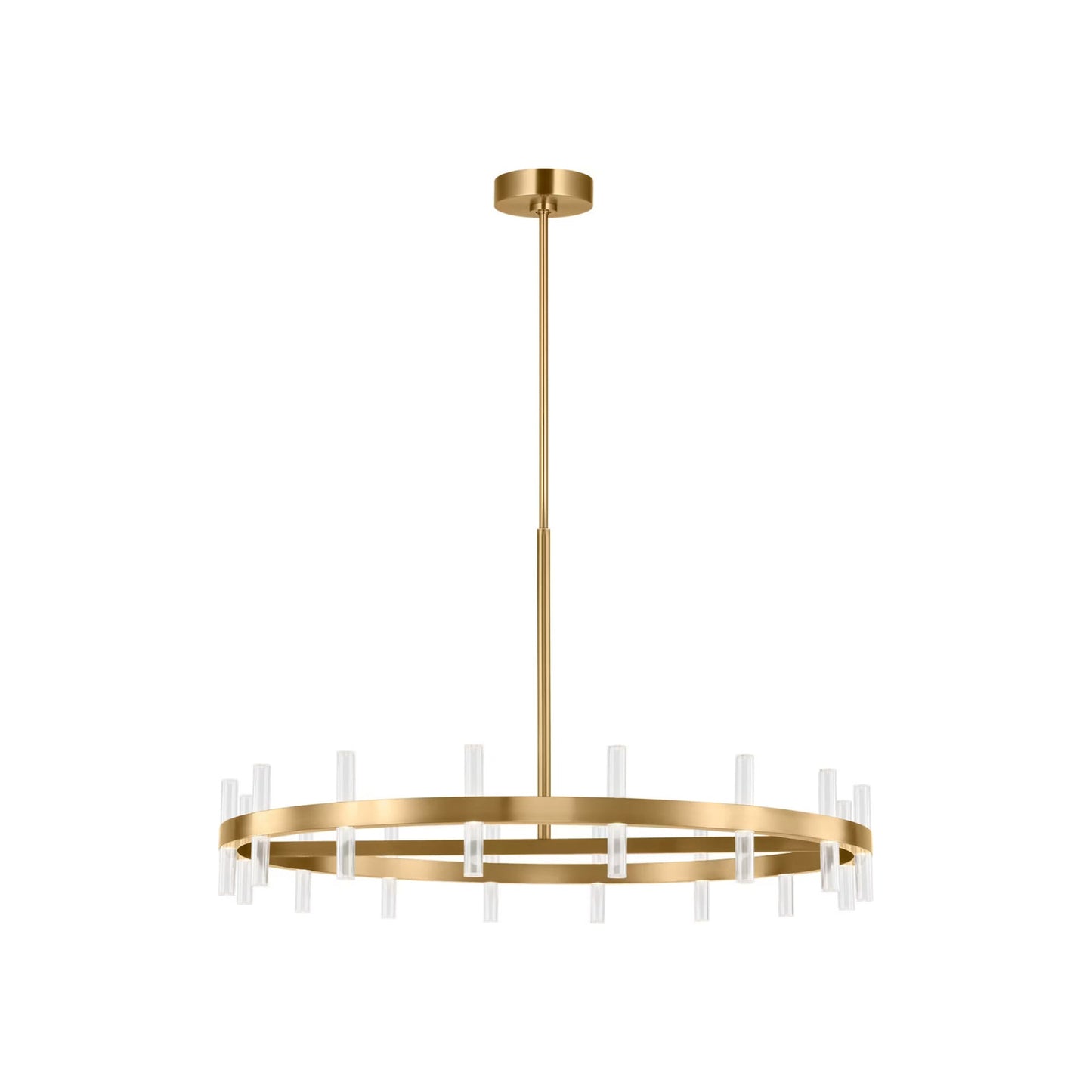 Silas LED Chandelier in Burnished Brass (36-Inch).