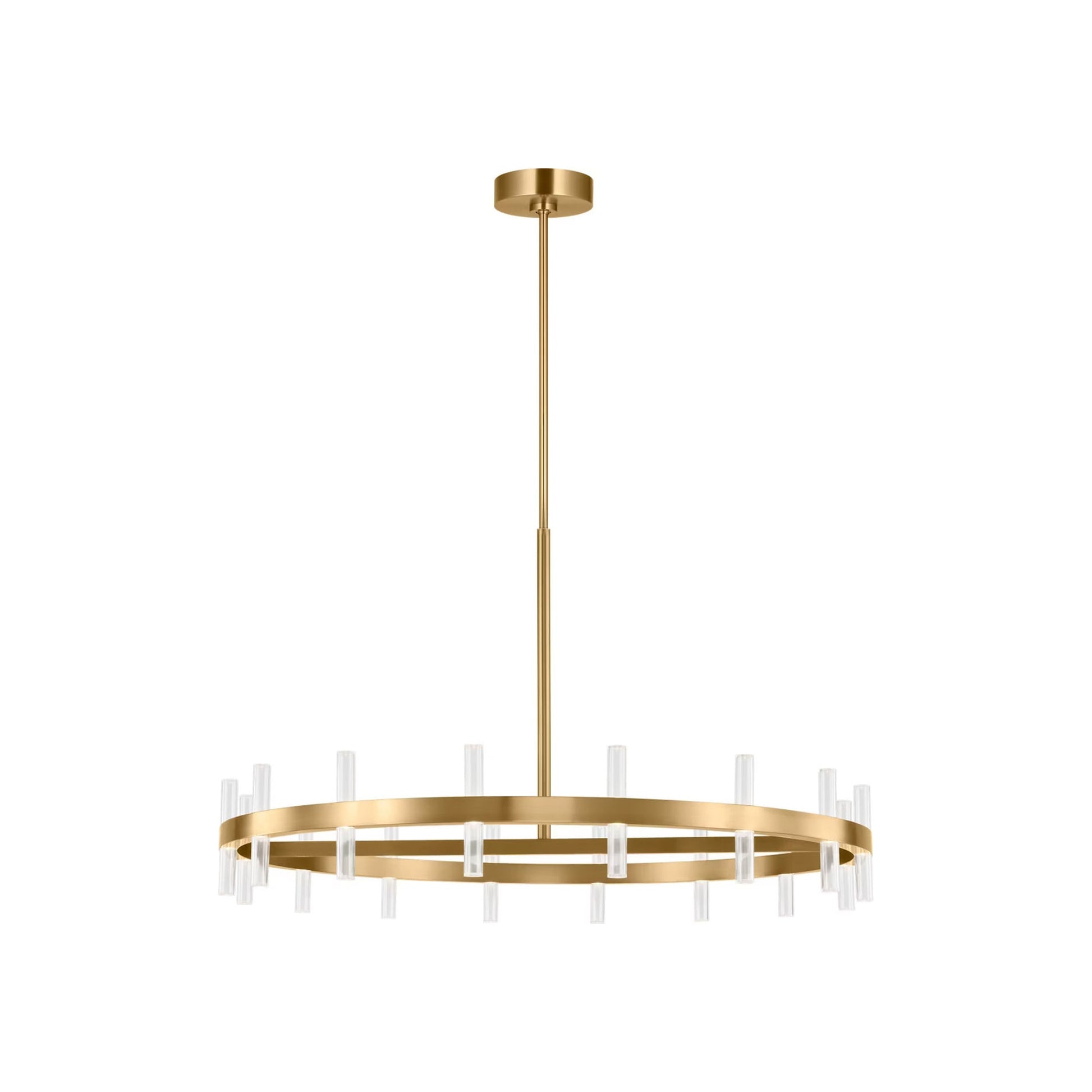 Silas LED Chandelier in Burnished Brass (36-Inch).
