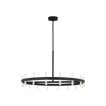 Silas LED Chandelier in Midnight Black (36-Inch).