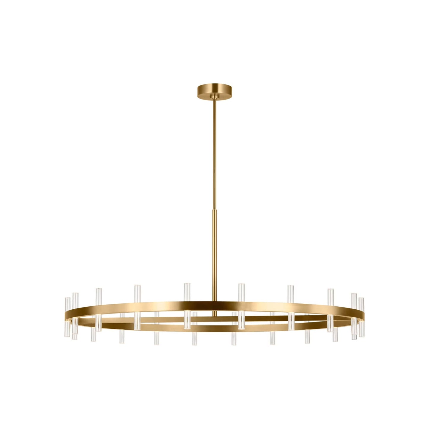Silas LED Chandelier in Burnished Brass (48-Inch).