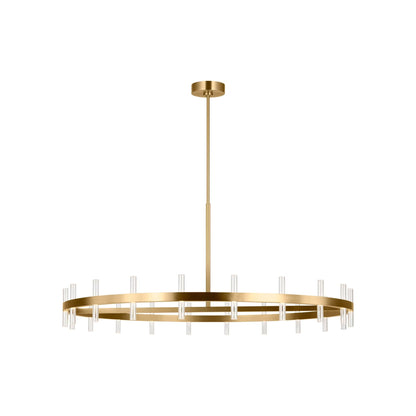 Silas LED Chandelier in Burnished Brass (48-Inch).