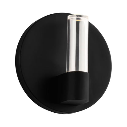 Silas LED Single Wall Light in Midnight Black.