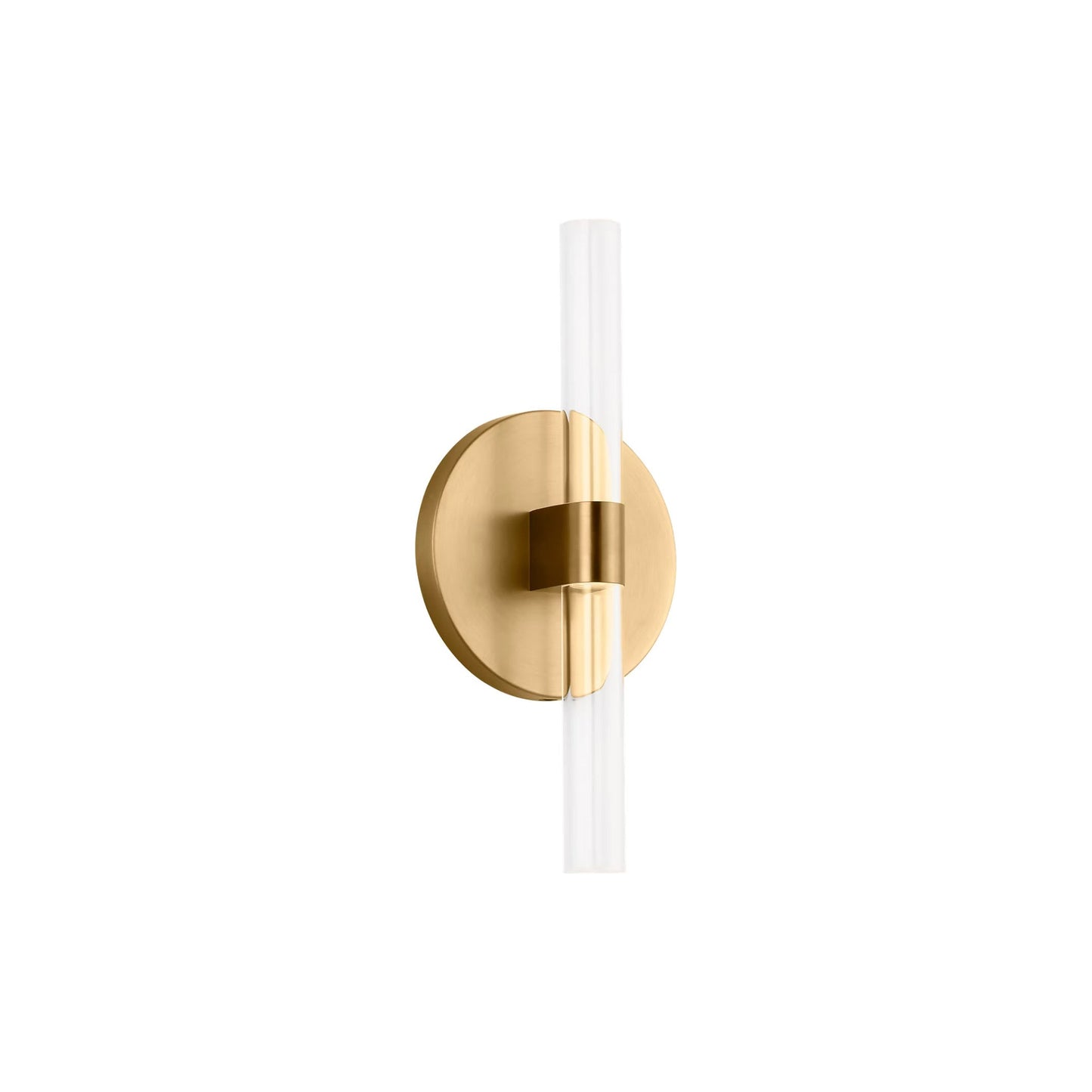 Silas LED Wall Light in Burnished Brass (10-Inch).