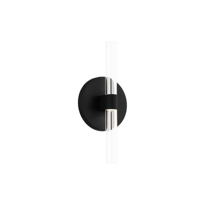 Silas LED Wall Light in Midnight Black (10-Inch).