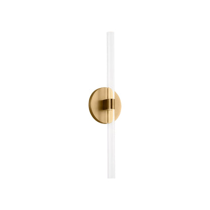 Silas LED Wall Light in Burnished Brass (18-Inch).