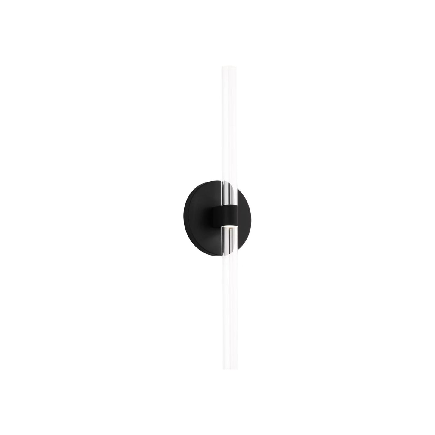 Silas LED Wall Light in Midnight Black (18-Inch).