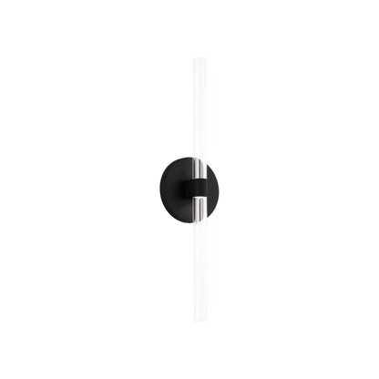 Silas LED Wall Light in Midnight Black (18-Inch).