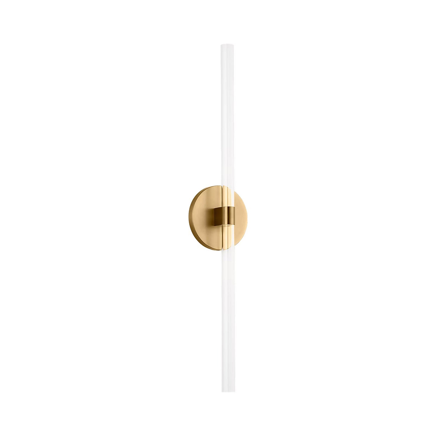 Silas LED Wall Light in Burnished Brass (24-Inch).