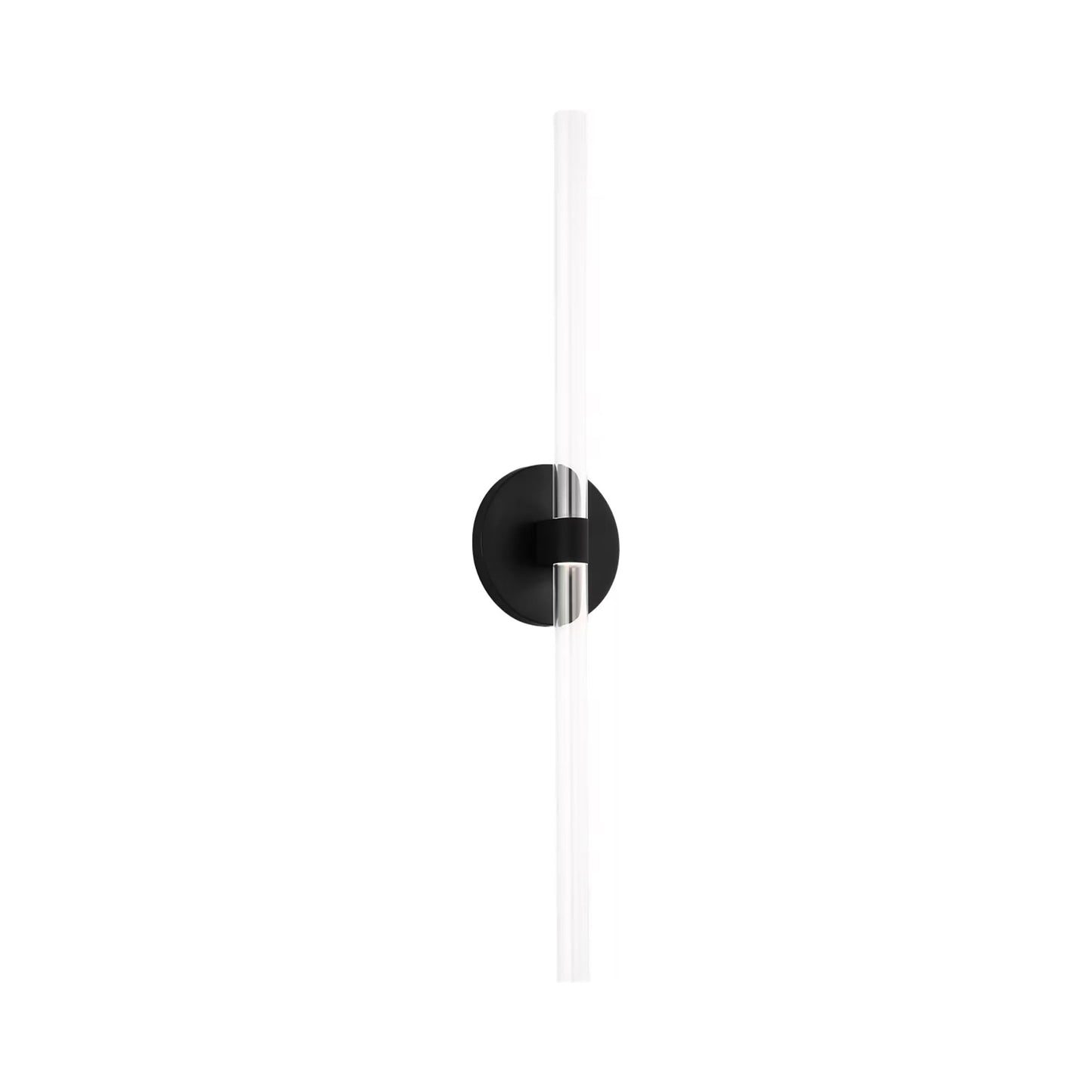 Silas LED Wall Light in Midnight Black (24-Inch).