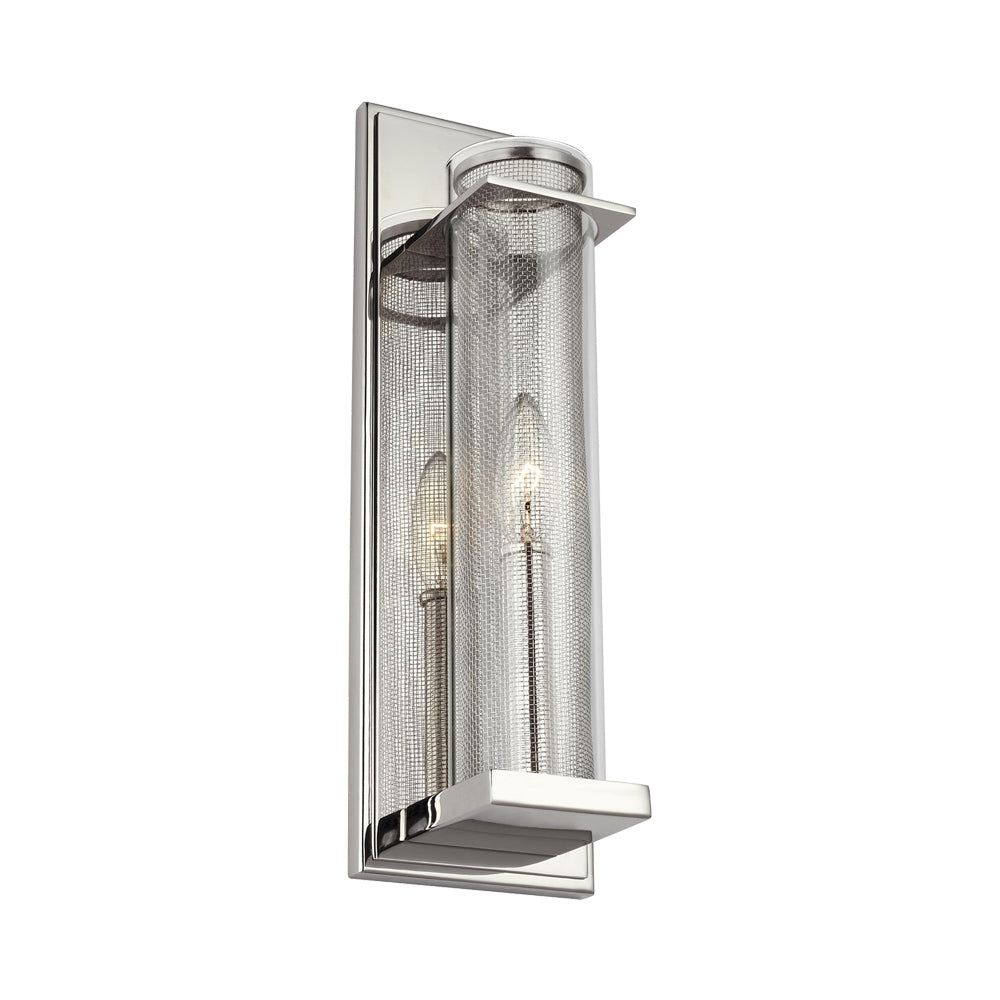 Silo Bath Wall Light in Polished Nickel.