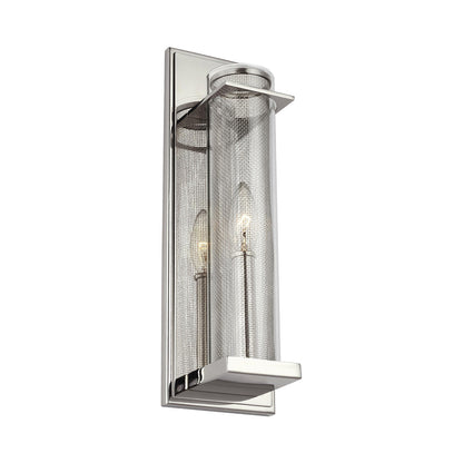 Silo Bath Wall Light in Polished Nickel.