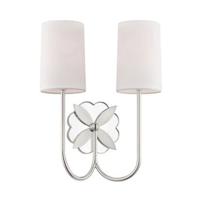 Spencer Wall Light in Polished Nickel (2-Light).