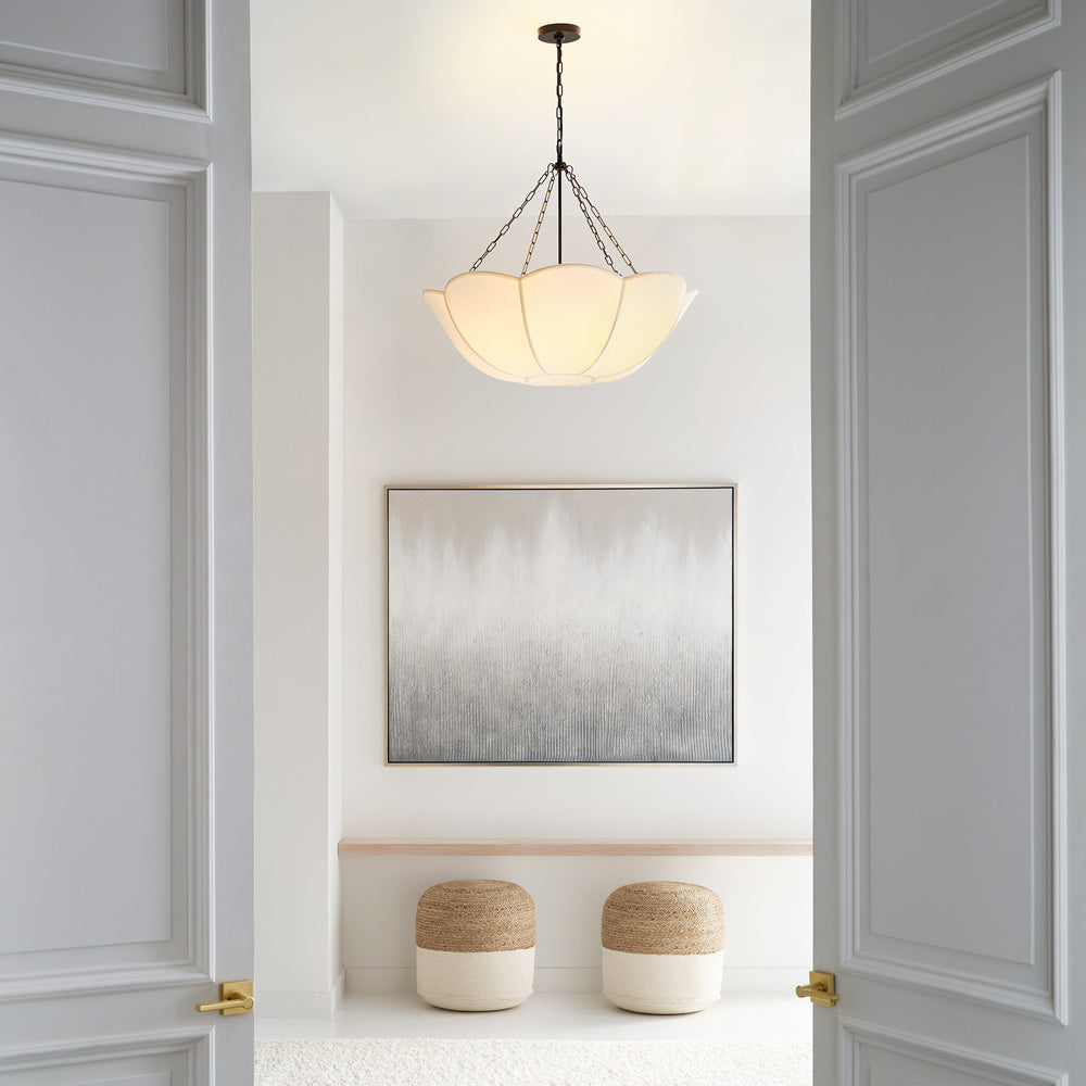 Stassi Chandelier in living room.