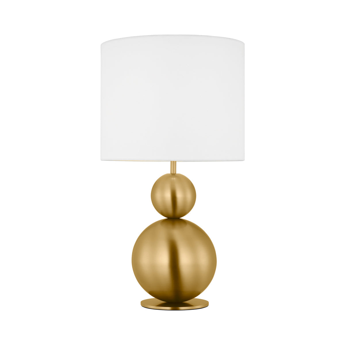 Suki Table Lamp in Burnished Brass.