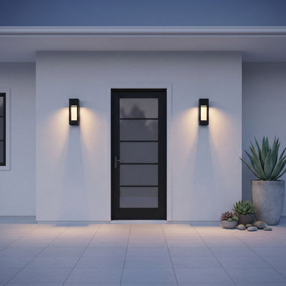 Testa Outdoor LED Wall Light in Outside Area.