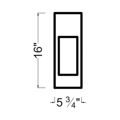 Testa Outdoor LED Wall Light - line drawing.