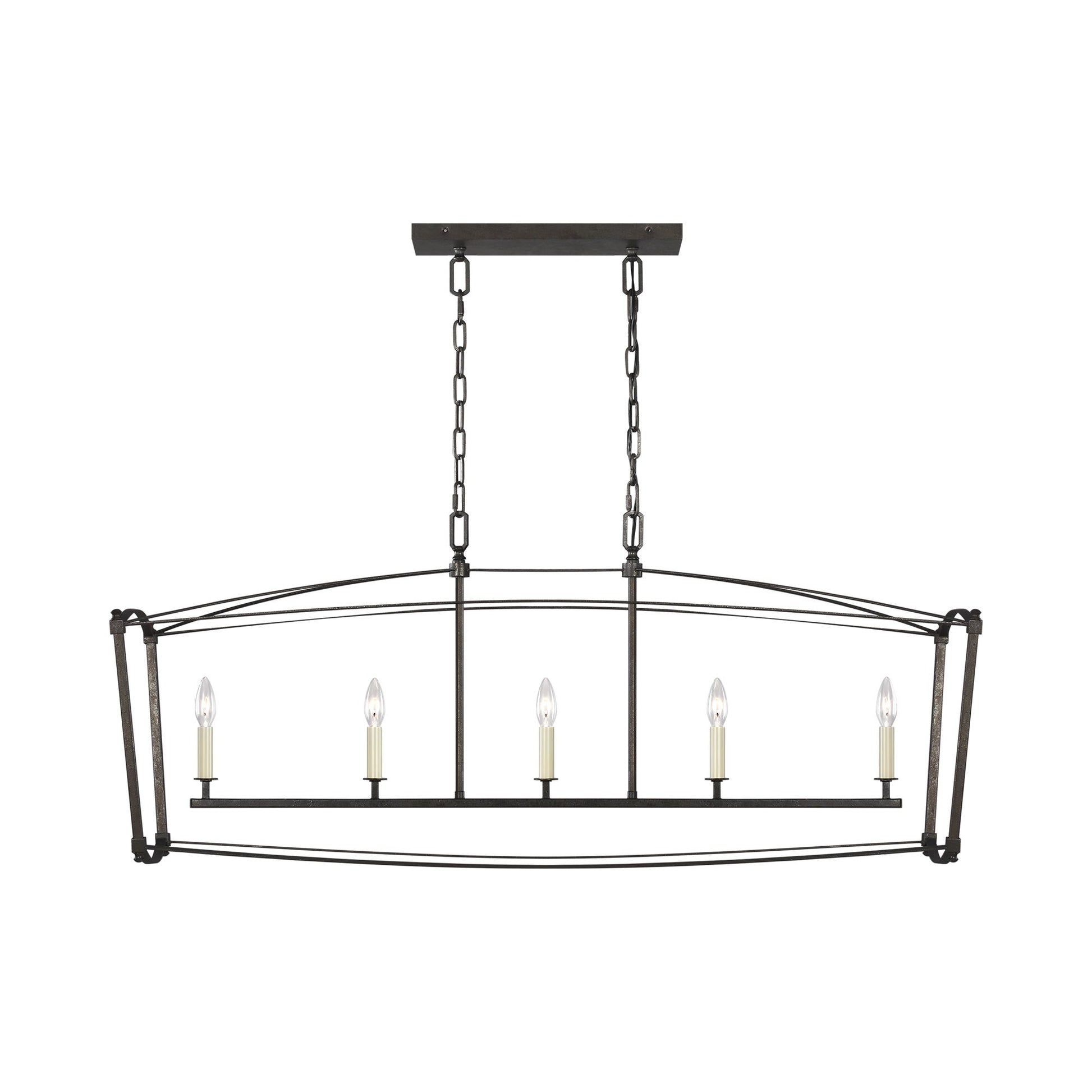 Thayer Linear Chandelier in Smith Steel.