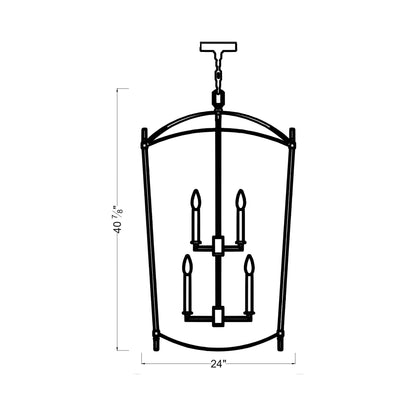 Thayer Pendant Light - line drawing.