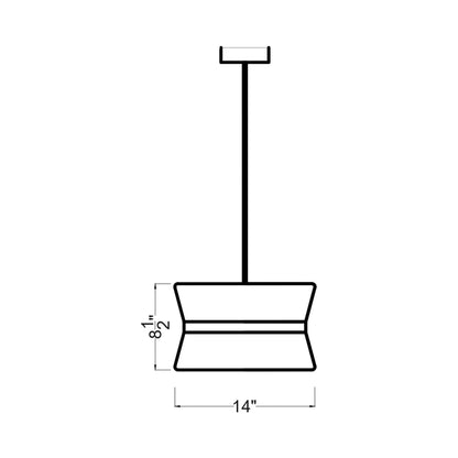 Thurlo Pendant Light - line drawing.