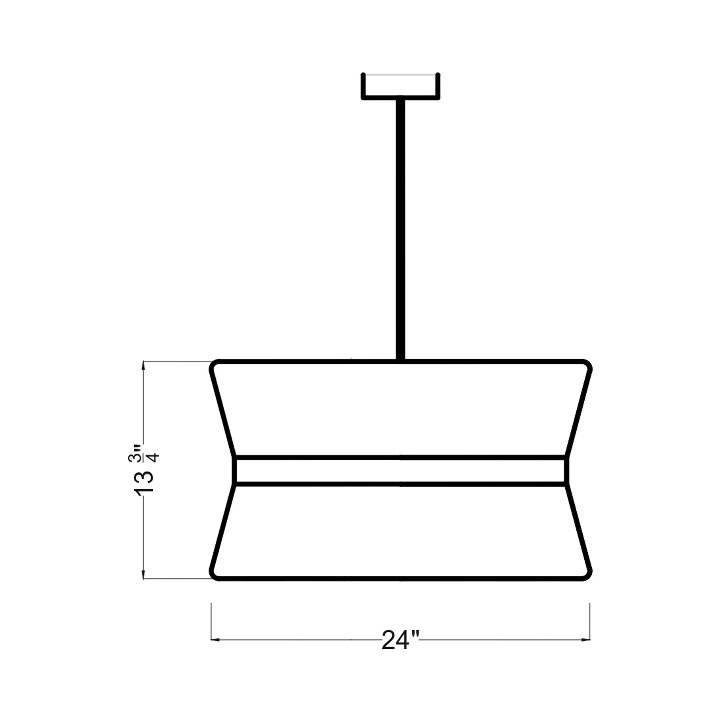 Thurlo Pendant Light - line drawing.