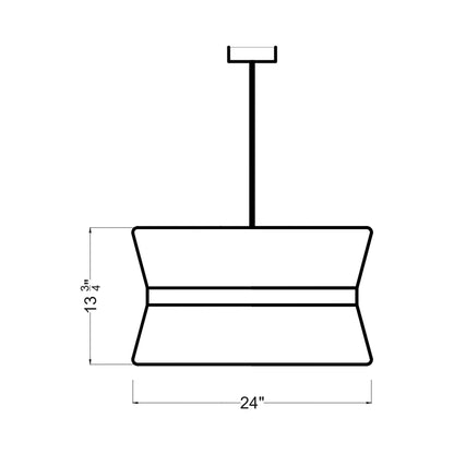 Thurlo Pendant Light - line drawing.
