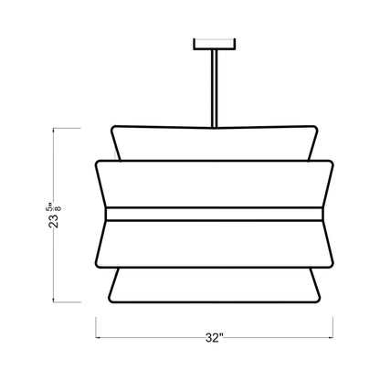 Thurlo Pendant Light - line drawing.