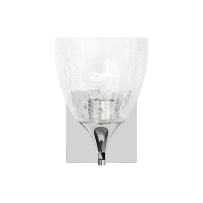Toffino Bath Wall Light in Chrome (Clear Crackle Glass).