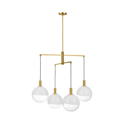 Torian Chandelier in Burnished Brass (Large).