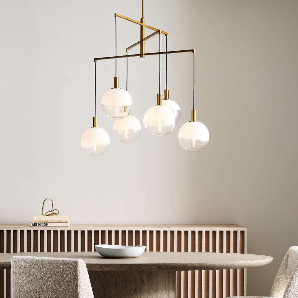 Torian Chandelier in dining room.