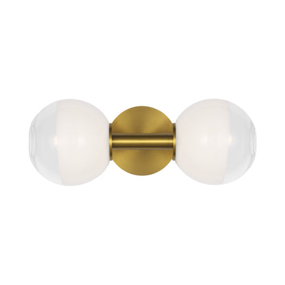 Torian Linear Wall Light in Burnished Brass.