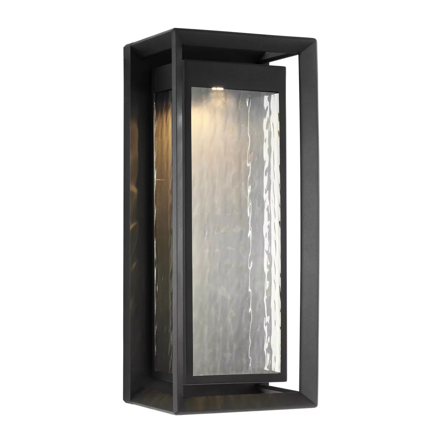 Urbandale Outdoor LED Wall Light in Textured Black (28-Inch).
