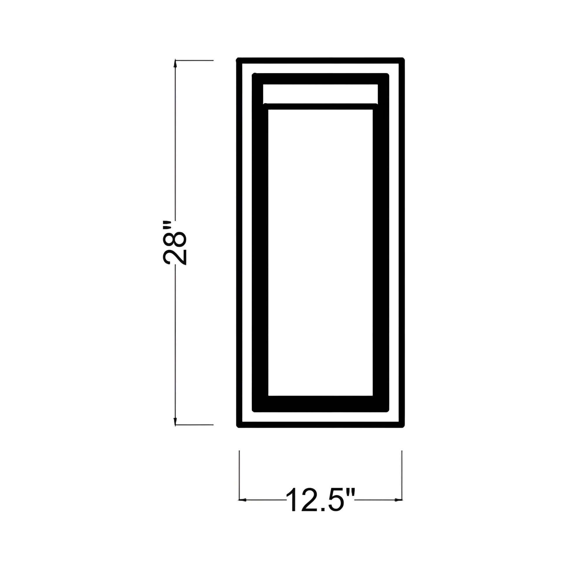 Urbandale Outdoor LED Wall Light - line drawing.