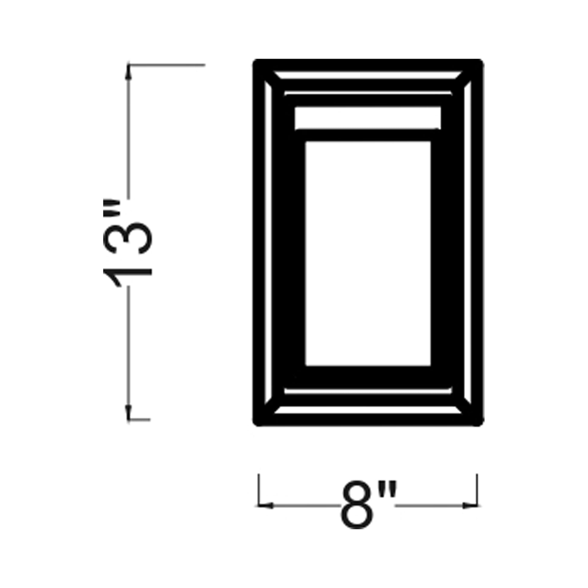 Urbandale Outdoor LED Wall Light - line drawing.