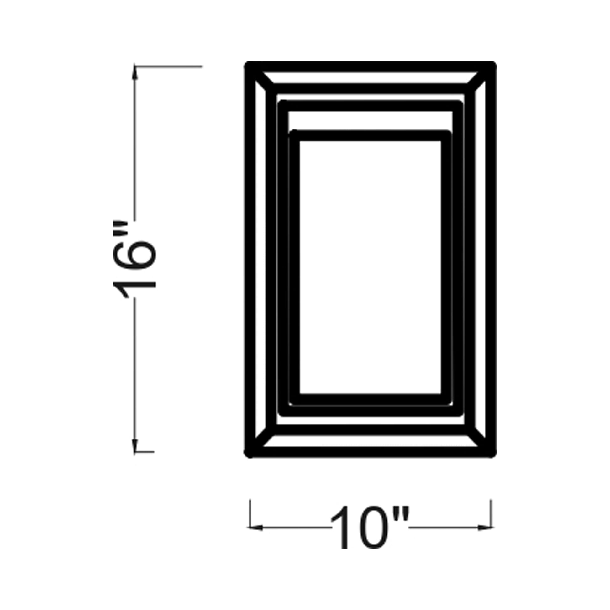 Urbandale Outdoor LED Wall Light - line drawing.
