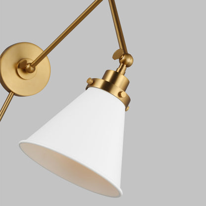 Wellfleet Adjustable Cone Wall Light in Detail.