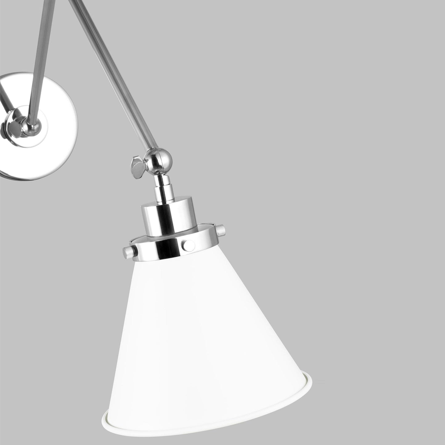 Wellfleet Adjustable Cone Wall Light in Detail.