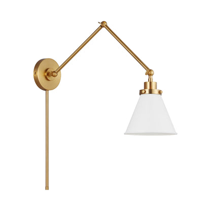 Wellfleet Adjustable Cone Wall Light in Detail.