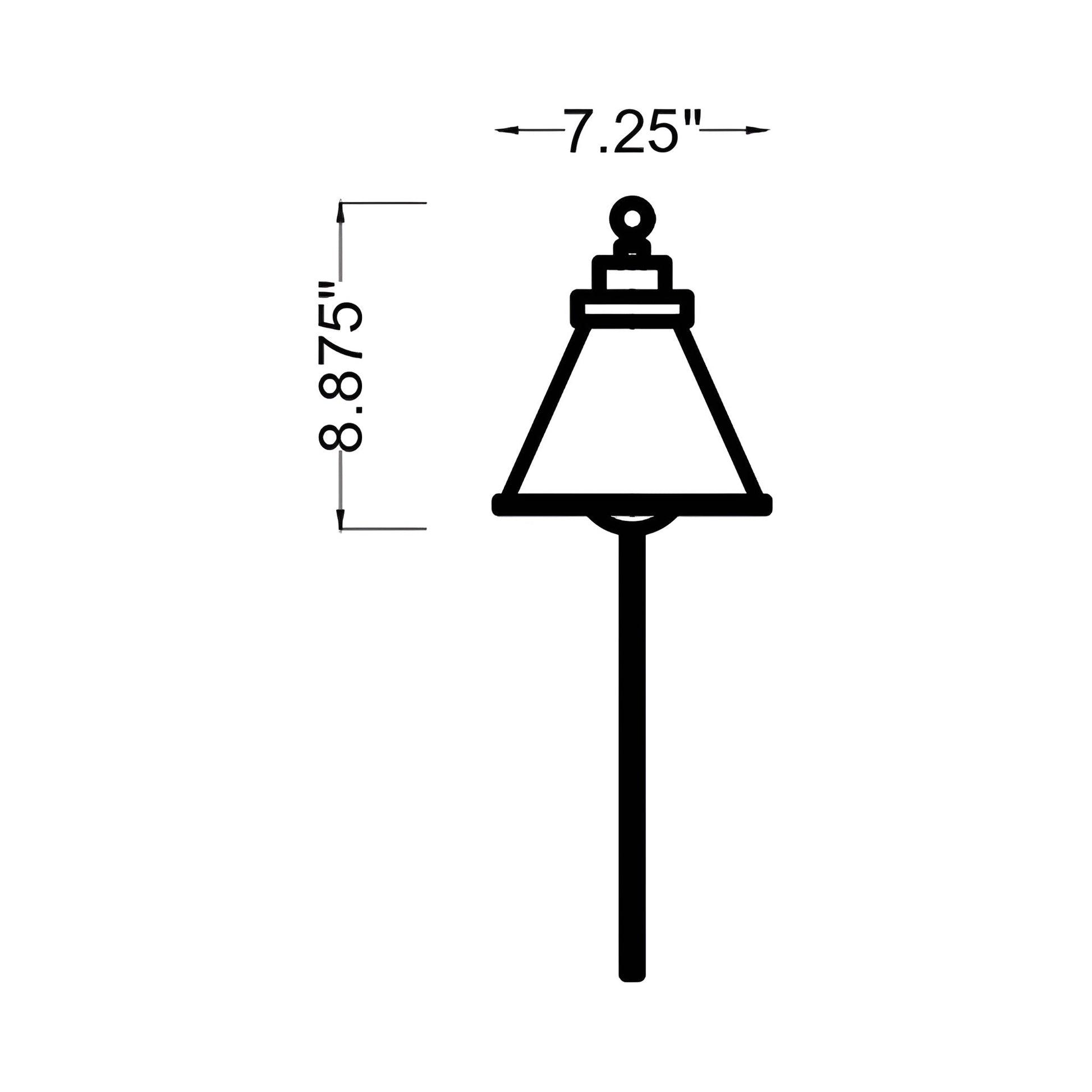 Wellfleet Cone Wall Light - line drawing.