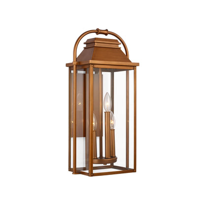 Wellsworth Outdoor Wall Light in Natural Copper (22.5-Inch).