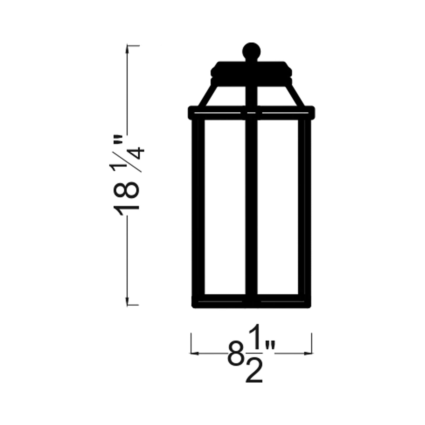 Wellsworth Outdoor Wall Light - line drawing.