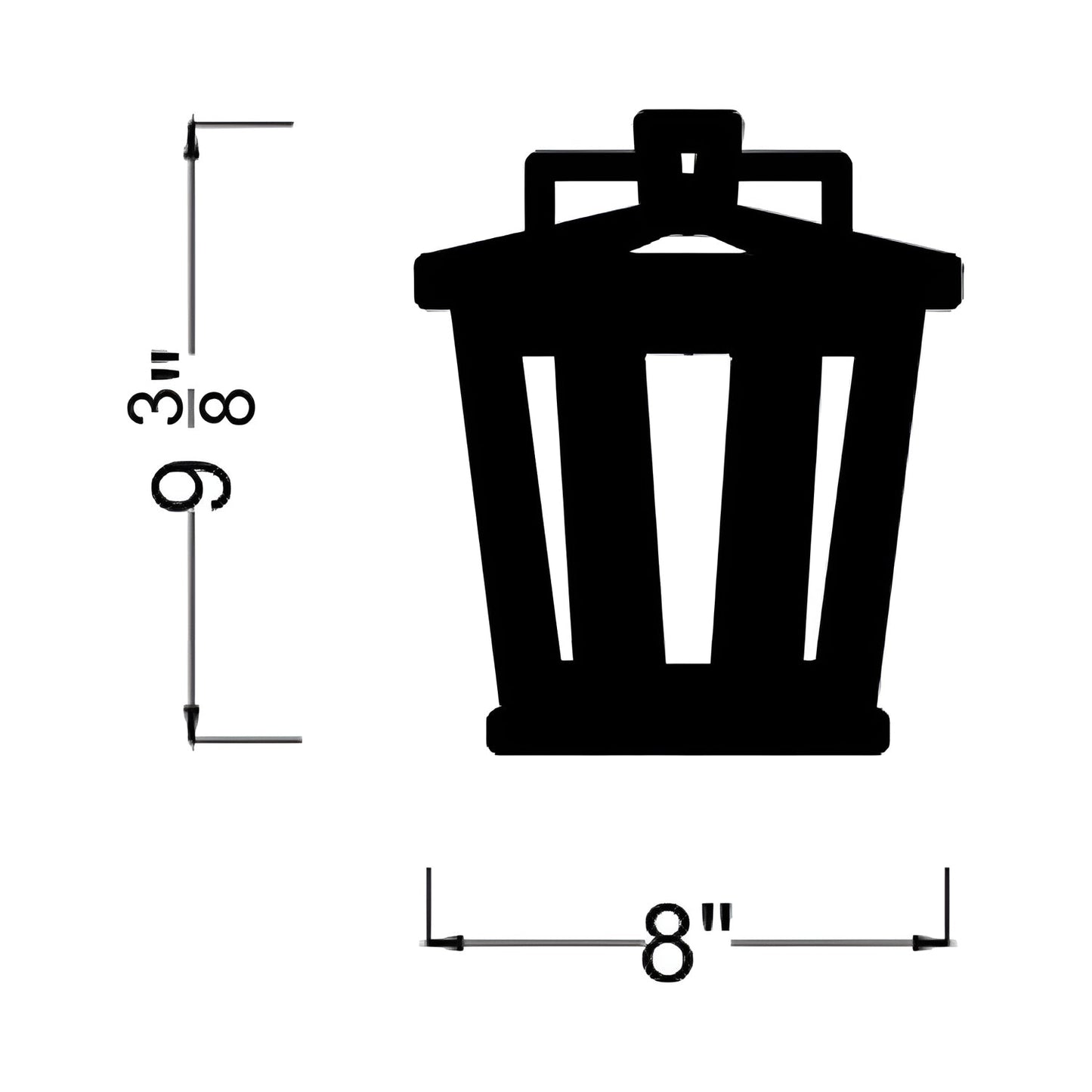 Witley Outdoor Wall Light - line drawing.