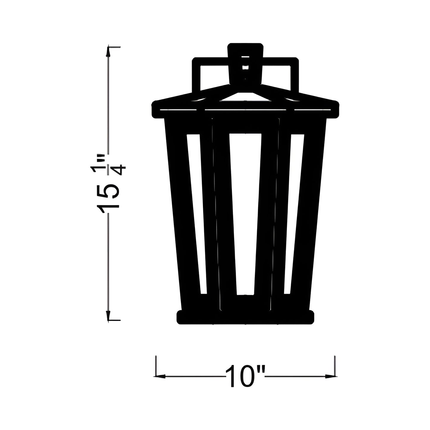 Witley Outdoor Wall Light - line drawing.
