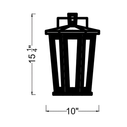 Witley Outdoor Wall Light - line drawing.