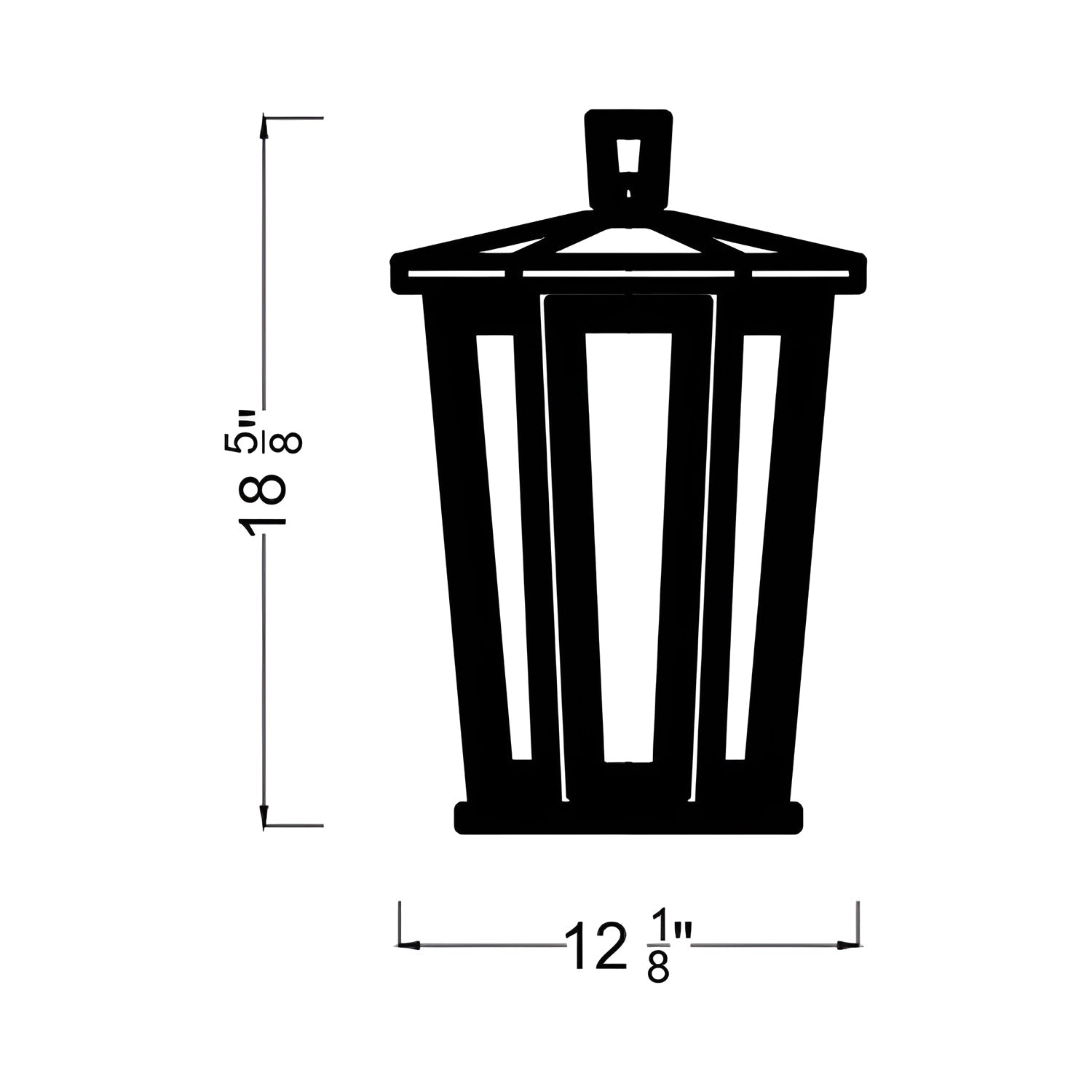 Witley Outdoor Wall Light - line drawing.