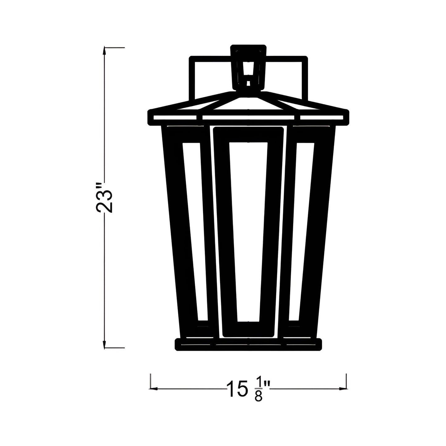 Witley Outdoor Wall Light - line drawing.