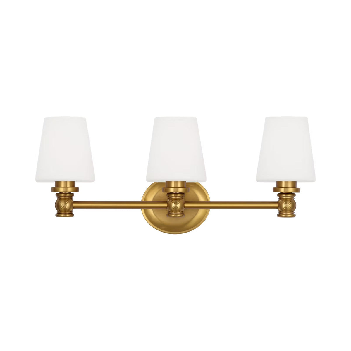 Xavierre Bath Vanity Light in Burnished Brass (3-Light).